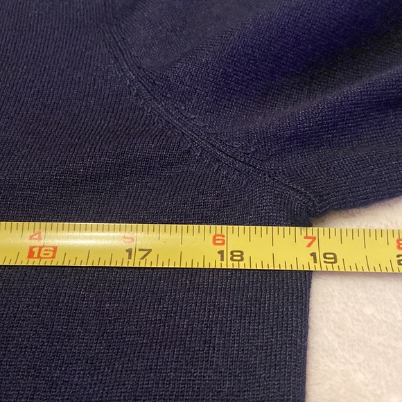 CHICO’S NWT Zip Back Mindy Pullover Sweater Long Sleeve Deep Navy Size 1 (M8) - Picture 8 of 10